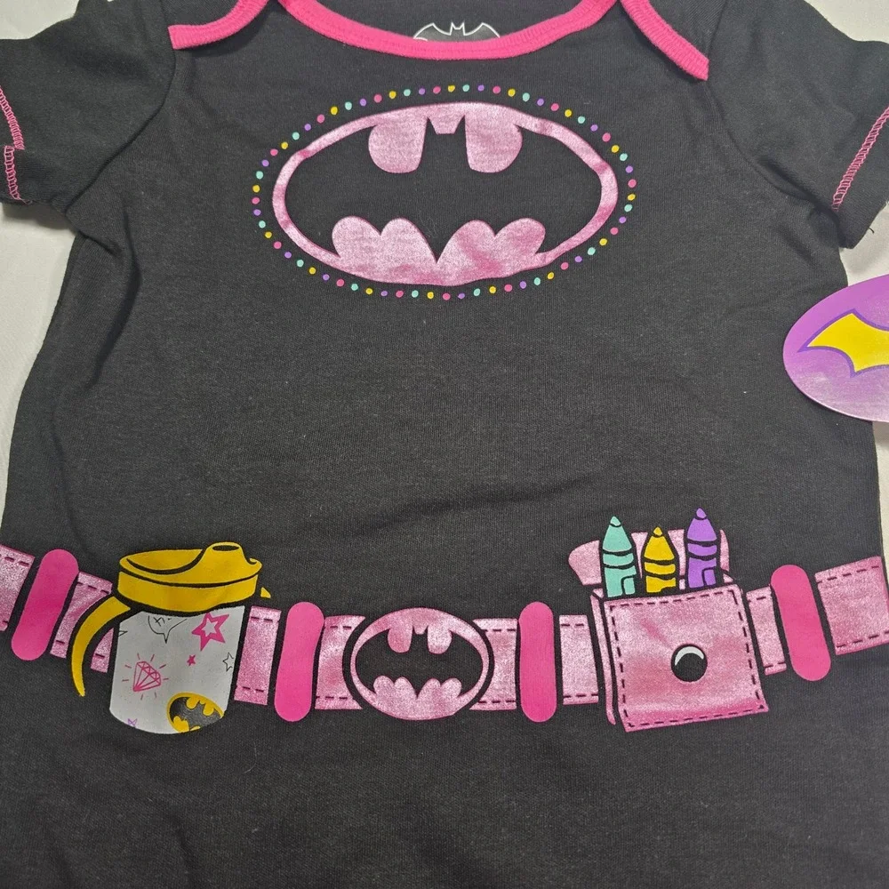 NWT Batgirl Baby Girls‎ 2 Pack Bodysuits Superhero Gift Set 18M
